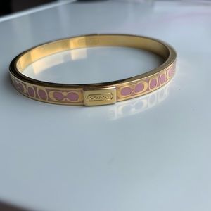 Authentic Coach thin signature bangle